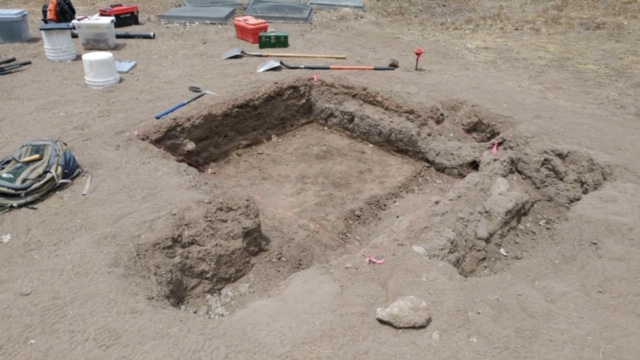 View of the unit after further excavation and from the opposite angle.
