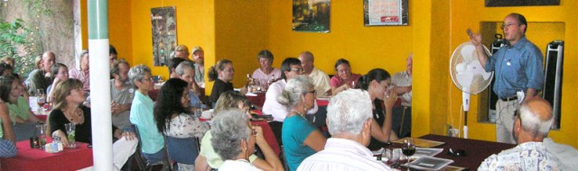 Archaeology cafes are held on the first Tuesday of the month at Casa Viciente in Tucson