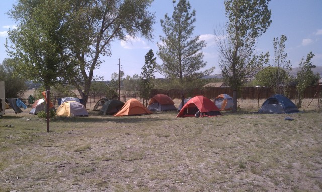 Some of the Mule Creek tent city.