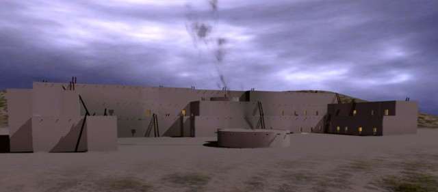 A virtual reconstruction of Salmon Pueblo from “Chaco’s Legacy.”