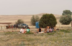 Relaxing at the fire pit