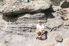 Archaeology Southwest Preservation Fellow Rob Jones, who studies obsidian trade in the southwestern U.S., took us on the tour of the obsidian source. Click to enlarge.