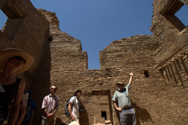 Paul Reed and Preservation Archaeology field school students at Chaco Canyon.