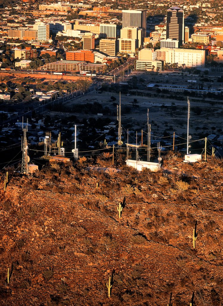 Prehistoric Terraces on Hillside with Towers