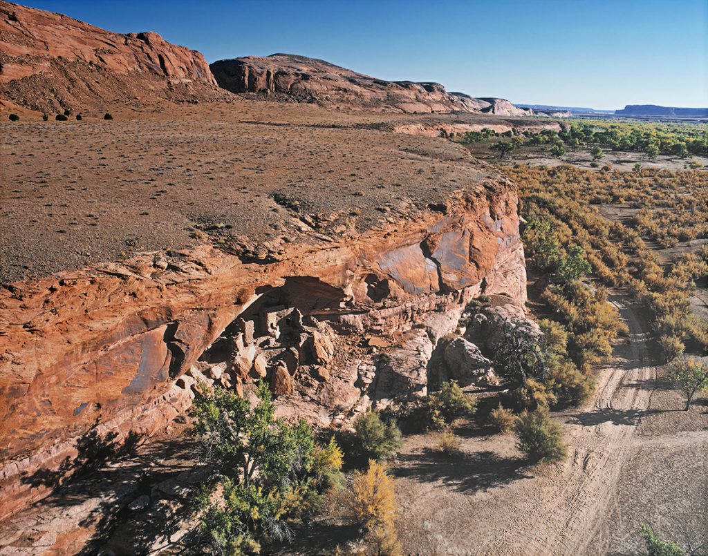 Cliff Dwelling above River Floodplain