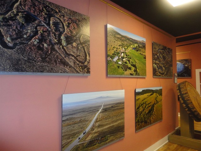 Images on display at the “White Mountain Aerial Delights” exhibit at the Springerville Heritage Center.