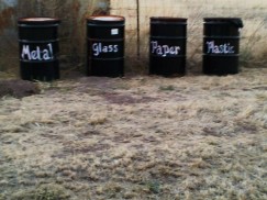 Recycling cans (in keeping with mindful preservation). Click to enlarge.