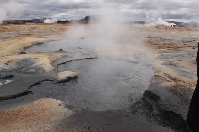 Black pools near Lake Mývatn