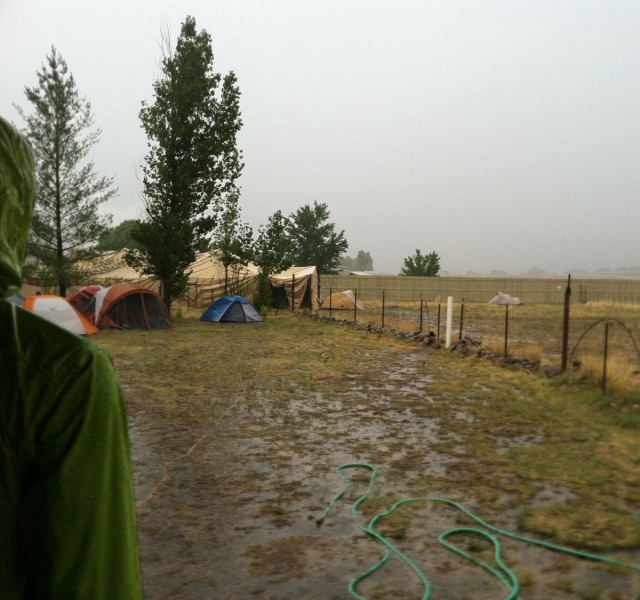 From campsite to damp site.