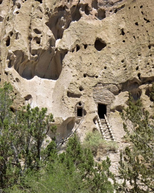 Cavates at Bandelier National Monument. Click to enlarge.