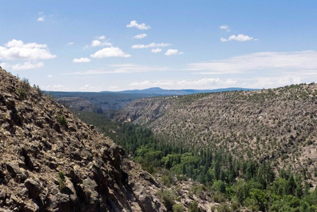 Frijoles Canyon looking east.