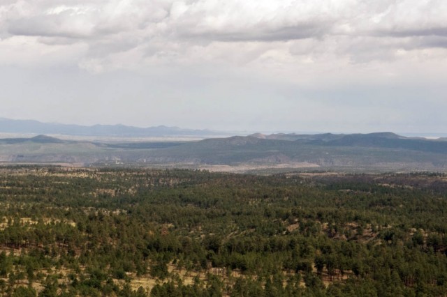 Pajarito Plateau in the foreground.