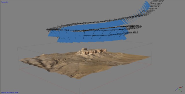 Surface model of Pretty Rock created from point cloud data. Click to enlarge.