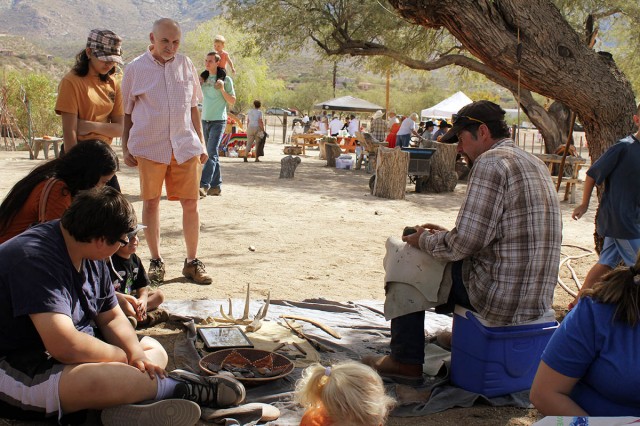 Allen Demonstrates Flintknapping