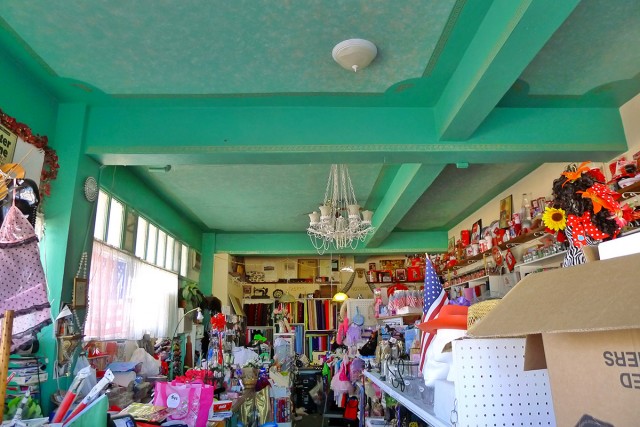 Interior of the former ice cream parlor.