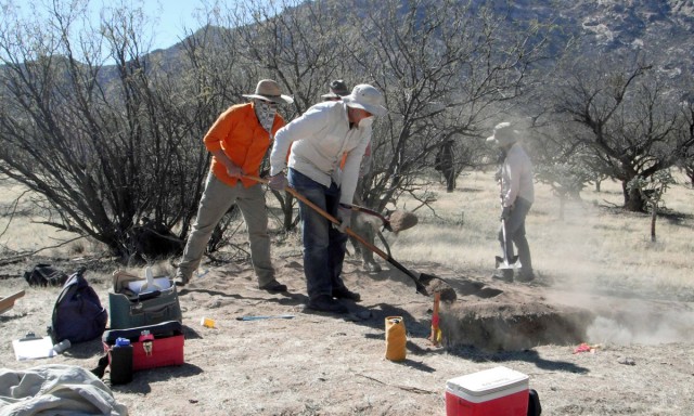 Backfilling in the Coyote Mountains. Photo by Steve Cox.