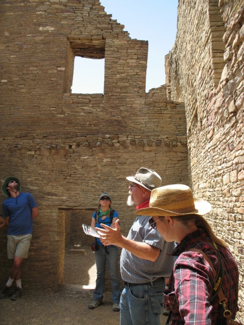 Paul Reed leading the tour through Chaco Canyon