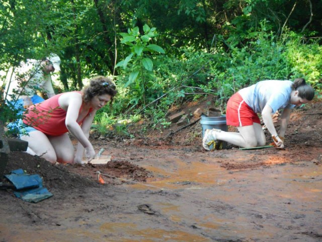 Excavations conducted in the possible garden at Thomas Jefferson’s Poplar Forest  (my 2013 field school).