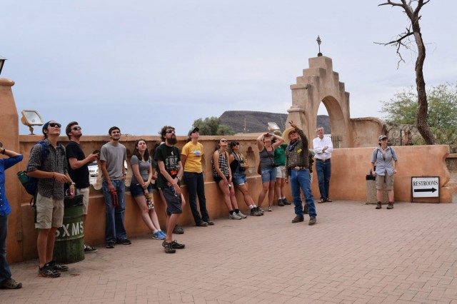 Students learn about Southwestern history and culture on a tour of Mission San Xavier del Bac. Photo by Hannah Zanotto.