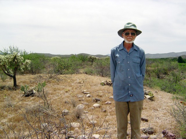 Harold Elliott standing in front of the “Elliott” site where he and his wife Dorothy donated a conservation easement.