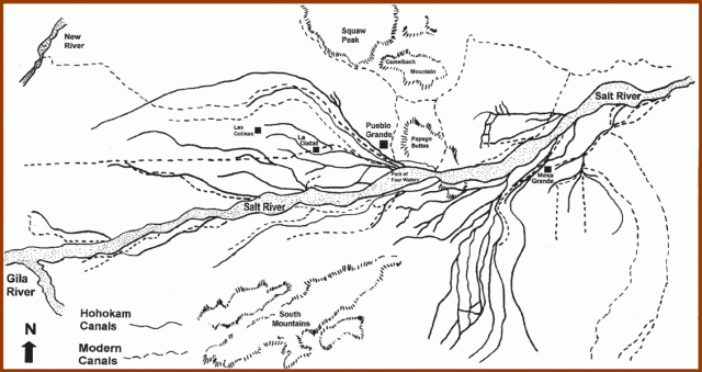 Prehistoric Hohokam Canals in the Phoenix Area