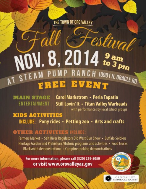 Click to download the <a href="http://www.orovalleyaz.gov/sites/default/files/media/files/parks-and-recreation/event/2014/fallfestival2014.pdf">2014 Fall Festival flyer</a> on Oro Valley’s website.