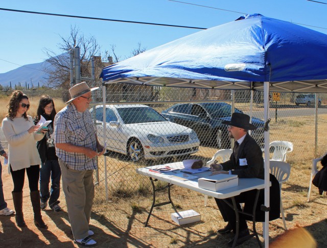 John Powers Greets Visitors