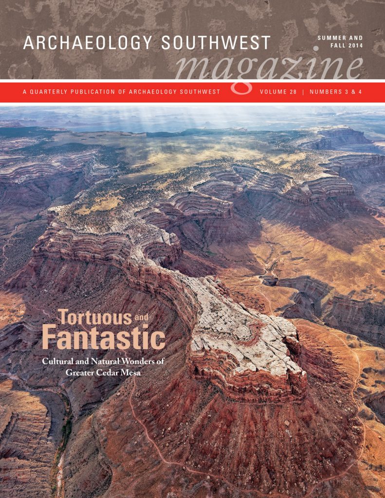 Archaeology Southwest Magazine, Vol. 28 Nos. 3&4, “Tortuous and Fantastic.” Purchase yours <a href="https://www.archaeologysouthwest.org/product/asw28-3-4/">here.</a>