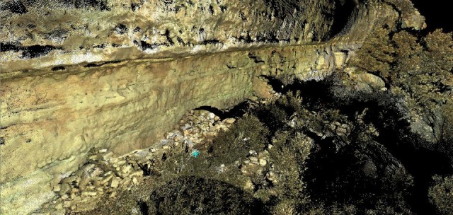 3d laser scan of ancient cliff dwelling