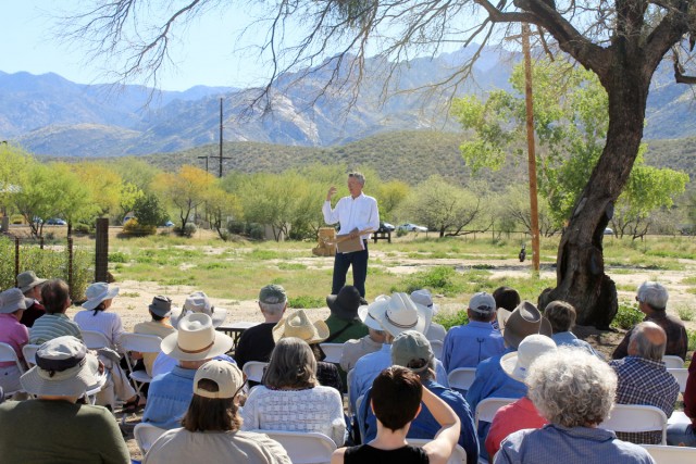 Bill Doelle shares our latest achievements to a crowd of members and supporters.