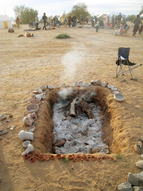 Warming Up the Pots Before Firing