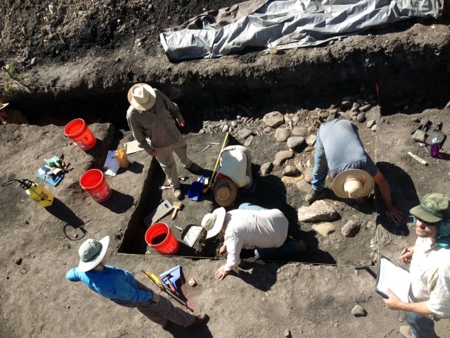 View from above: early stages of excavation. Photo by Allen Denoyer.