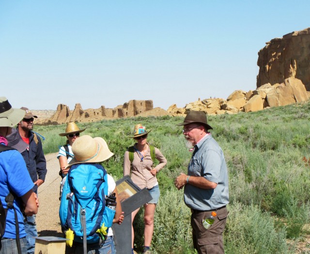 Paul Reed gives our group a tour of Chaco Canyon.