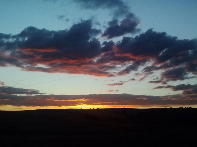 Sunset view from Brushy Mountain Road. Photo by author.