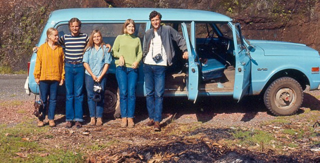 The vehicle was known as a “carryall.” I am at the far right. The woman next to me is Shirley Powell, who is today the Vice-President of Programs at Crow Canyon Archaeological Center. Small world! Photo by Martin McAllister.