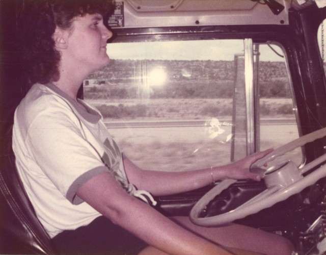 Linda, cross-country 18-wheel truck driver, 1983.