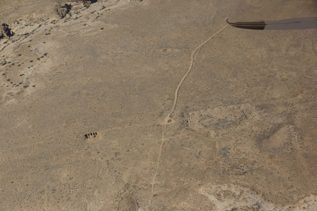 Aerial view of New Alto (left) and Pueblo Alto (right).