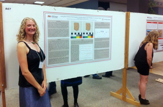 Lindsay Shepard with her poster.
