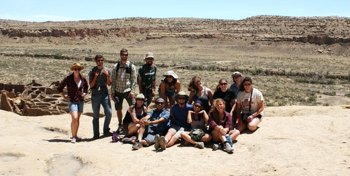 Students at Chaco Canyon
