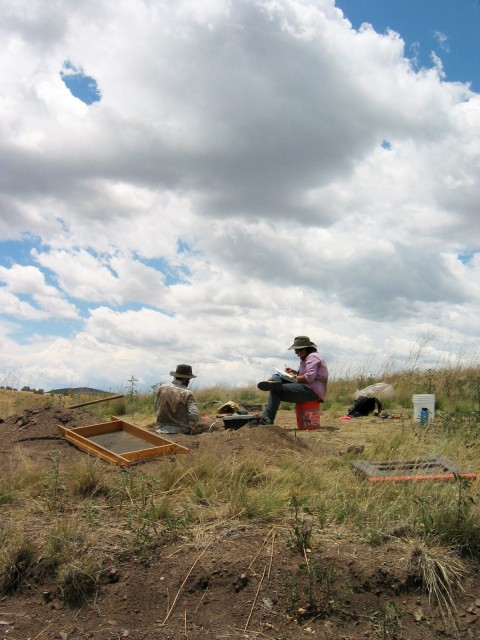 “Square hole” archaeology at the 3-Up site.