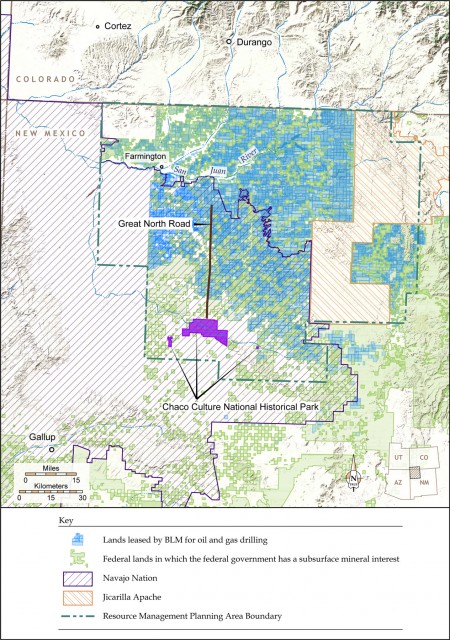 Land status around Chaco and areas currently leased. Click to enlarge. Map: Catherine Gilman.