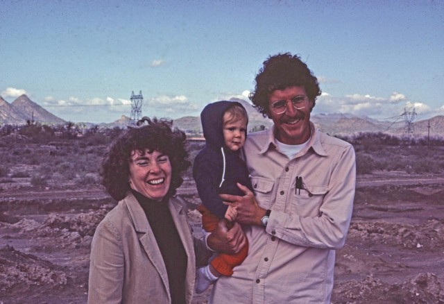 Me, Linda, and our daughter Sarah at the Valencia site in 1983.