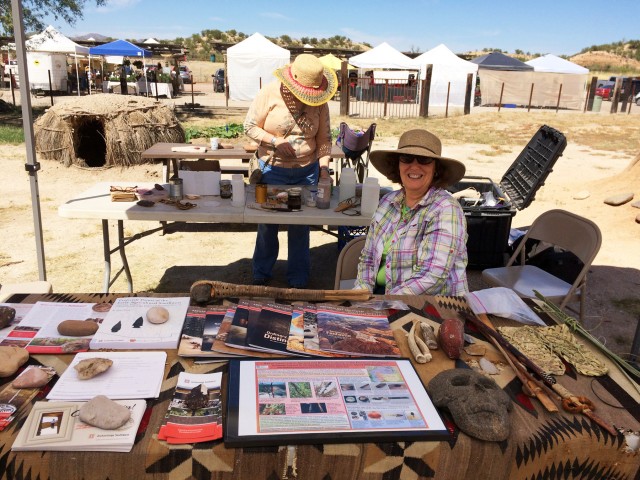 Volunteer Jaye Smith passed out fact sheets all day!