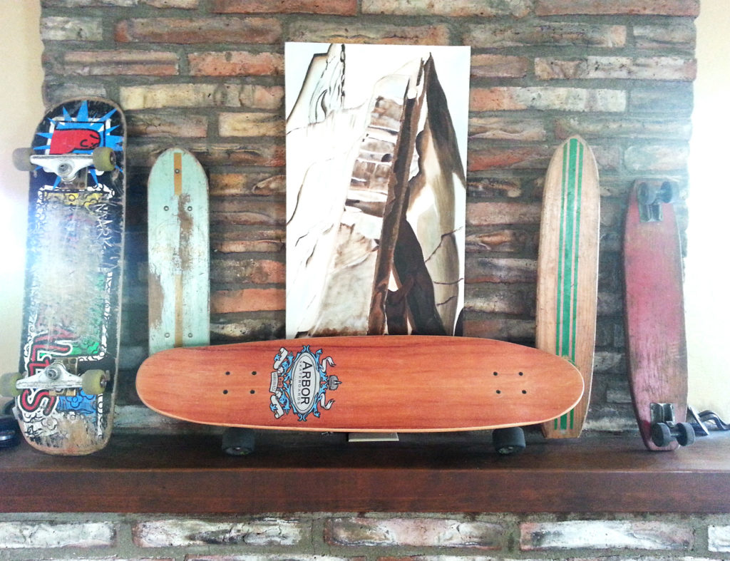 Skateboard collection.