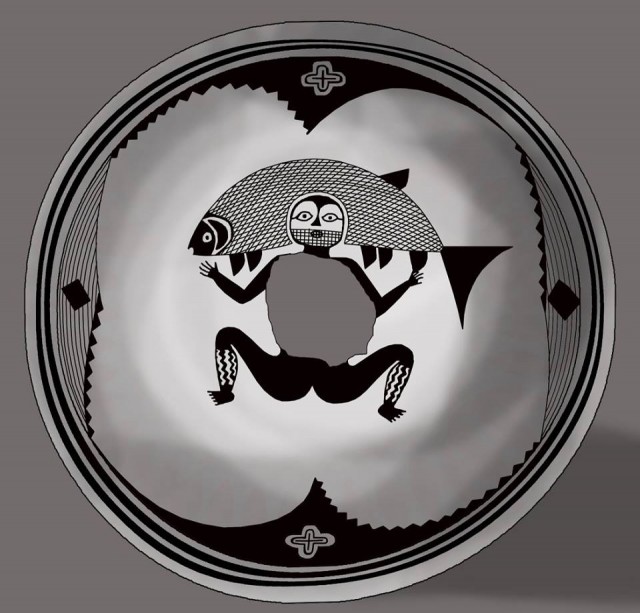 Mimbres bowl. Illustration by Will Russell.