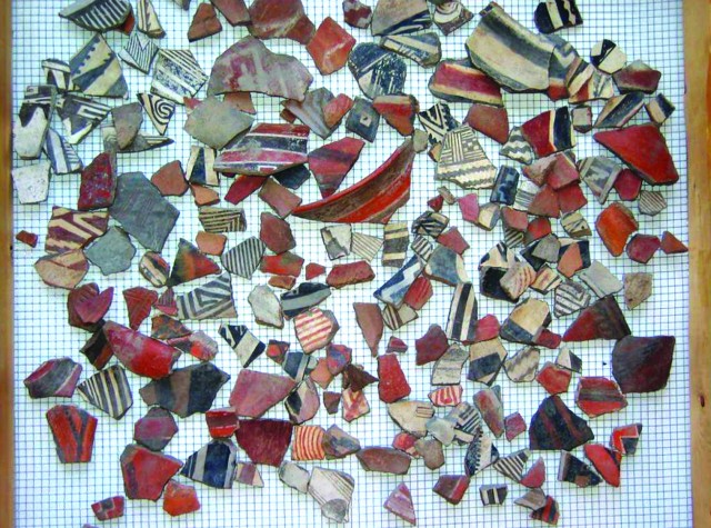 Salado polychrome and other sherds.