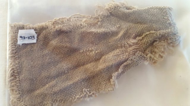 A piece of woven cotton cloth from ASM teaching collection