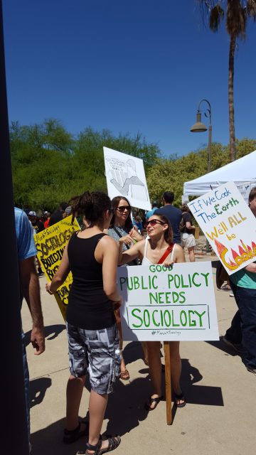 Sociologists at the Tucson Science Rally.