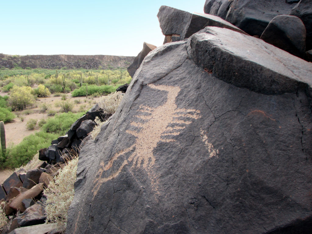 Patayan petroglyph from the lower Gila River. Image: Allen Gill