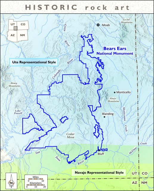 Bears Ears Region Historic Map